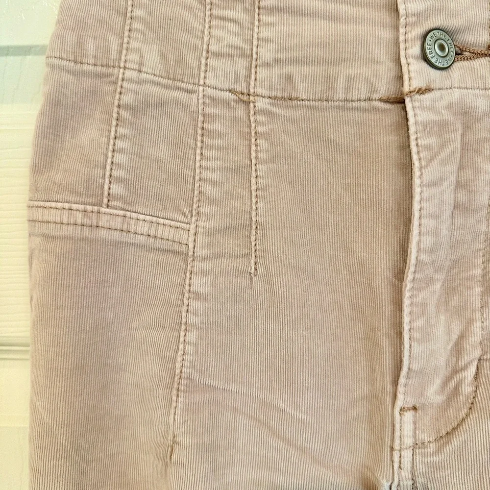 Free People High Rise Corduroy Flare Pants – Beige / Sand – Size 25 - Picture 6 of 7